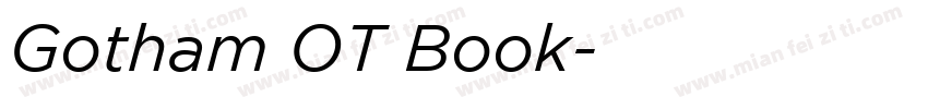 Gotham OT Book字体转换